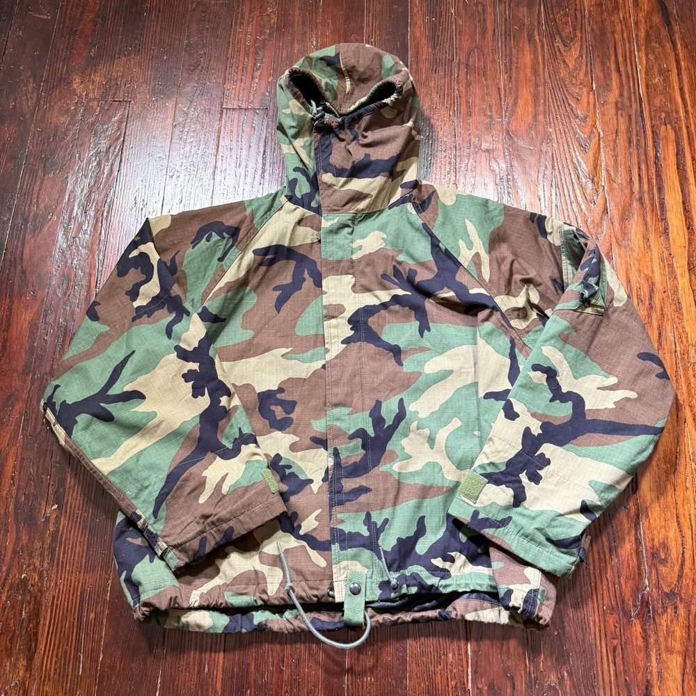 US Military Woodland Camo Chemical Protective Overgarment Jacket Pants Set Large - Picture 2 of 15